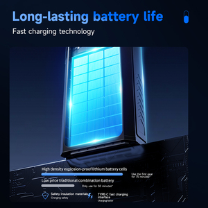 2025 New Arrivals High Speed <b>Bladeless</b> Foldable Handheld <b>Fan</b> 4000mAh USB Rechargeable Portable Violent Turbo Car Use Five - Product Image 5