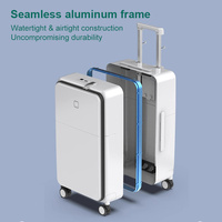 Nouvel arrivage Ensembles de bagages à main Vintage Voyage Étui rigide Smart Trolley Valise Bagages avec porte-gobelet Chargement