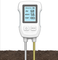 Nouveau testeur de sol numérique 3-en-1 pour jardin, ferme et serre, mesure la température, l'humidité et le pH avec batterie alcaline