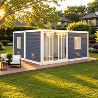Maison conteneur préfabriquée modulaire démontable de 20 pieds, prête à l'emploi, avec isolation EPS et structure en acier, idéale pour chambre d'hôtel.