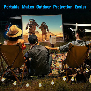 <span class=keywords><strong>Projecteur</strong></span> 1080P Full HD Portable 230 Lumens Auto Keystone Smart Home Cinéma LED Projecteurs Vidéo Android 11 Lecteur Blanc - Product Image 6