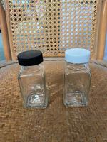 Newray Groothandel 2 Oz 60 Ml Lege Heldere Franse Vierkante Glazen Flessen Sapshot Flessen Met Luchtdichte Aluminium Deksels