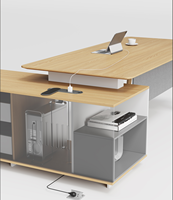 Bureau de direction moderne en MDF, table d'ordinateur économique pour bureau à domicile avec panneau en bois élégant