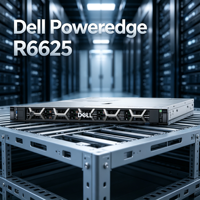 Serveur Dell R6625 1U, matériel informatique en rack d'entreprise équipé d'une mémoire haute capacité pour le cloud multi-locataires et l'analyse des données