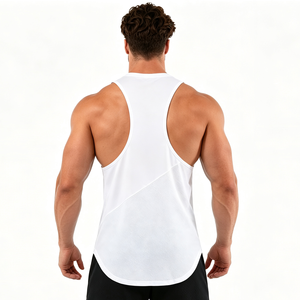 Custom Brand Logo Mens Fitness Workout Men <b>Singlet</b> 100 Cotton <b>Running</b> Gym tank Top Stringer - Product Image 4