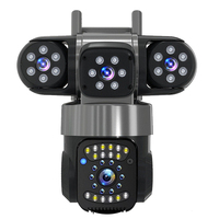 Cámara de Vigilancia Wifi Wistino de 6MP HD con Tres Lentes, Detección Panorámica de 360 Grados, Visión Nocturna a Todo Color, Cámara de Seguridad Wifi