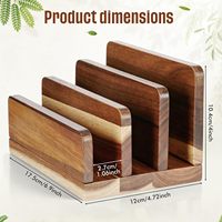 Organizador de Correo de Madera Desmontable con Múltiples Ranuras, Soporte para Documentos de Escritorio para Tareas de Archivo en Oficinas, Suministros para Mesa de Estudio en el Hogar