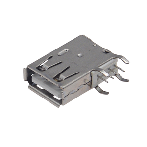 Connecteur USB 2.0 Type-A Femelle à Angle Droit, Corps Allongé 19,5 mm de Hauteur avec Flange de Montage, 4 Broches, Montage Vertical sur PCB - Product Image 2