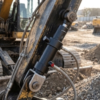 Bomba Hidráulica de Servicio Pesado de Doble Acción para Brazo Telescópico de Excavadora, Cilindro de Excavación de Ingeniería Personalizado OEM