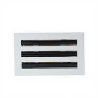 Grille d'aération moderne HSW 10x8, 4 fentes, grille d'aération linéaire
