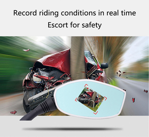 1080P HD visión nocturna de doble lente motocicleta espejo <span class=keywords><strong>retrovisor</strong></span> impermeable tacógrafo Cámara - Product Image 5