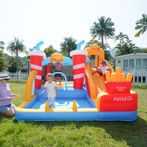 AirMyFun, nuevo diseño, gorila inflable para niños, casa de rebote con tobogán, casa de salto inflable con piscina para niños al aire libre - Product Image 6