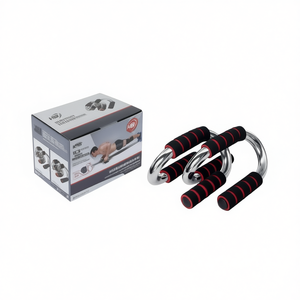 Soporte para Abdominales y Flexiones en Forma de S, Electrochapado en Rojo - Product Image 1