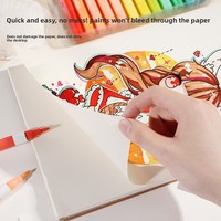Marqueur permanent acrylique pour enfants, non toxique, facilement lavable, stylo aquarelle pour l'école primaire, couleur opaque, empilable, avec pinceau