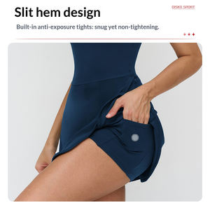 Женское спортивное платье с регулируемыми бретелями из мягкого трикотажного нейлона и спандекса для активного отдыха, тенниса и гольфа, с карманами - Product Image 4