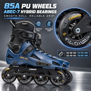 Pattini in Linea COUGAR MZS307C Aggiornati per Adulti con Telaio in Alluminio CNC a Doppia Modalità e Ruote in PU 85A per Fitness e Slalom - Product Image 3