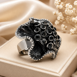 Anello con grande fiore, design personalizzato, accessori alla moda per l'uso quotidiano - Product Image 6