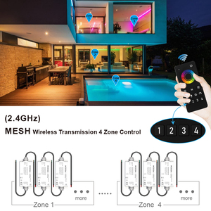 Contrôleur intelligent LED étanche MC32XA, synchronisation de groupe MESH, variateur PWM 2.4G, IP68, DC5-24V pour bande LED extérieure, jardin, piscine, patio - Product Image 5
