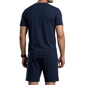 Ventes en gros de shorts et de t-shirts à manches courtes pour hommes, ensembles décontractés d'été avec motif uni, respirants et légers, ensembles 2 pièces - Product Image 2