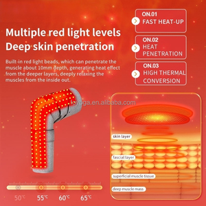 Masajeador Eléctrico de Pies con Terapia de Luz Roja, Moxibustión, Calor por Compresión, Vibración con Control de Temperatura, Algodón Compuesto - Product Image 3