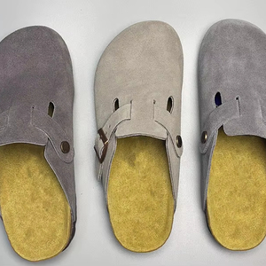Birkenstocks <span class=keywords><strong>Boston</strong></span> Flat Black <span class=keywords><strong>Clog</strong></span> Zapatillas Temporada de verano Evergreen Style Slip-on Cierre Tendencia de moda para jardín al aire libre - Product Image 1