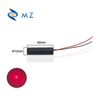 Nouveau module diode laser à point rouge visible de qualité industrielle, compact, D12mm, 635nm, 50mW, 3V, 5V, 12V, MZLASER, pour positionnement