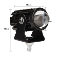 Phare antibrouillard LED pour moto, mini phare de conduite, étanche IP-67, 8-80V, 3000K ambre et 6000K blanc, ajustement universel