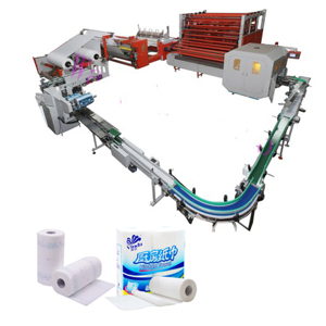 Línea de máquina de producción de toallas de tejido facial en relieve completamente automática Línea de producción de servilletas de papel de rollo de papel higiénico pequeño - Product Image 3