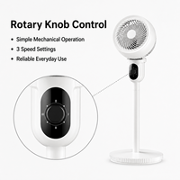 Échantillon Gratuit Disponible - Ventilateur Circulateur d'Air Intelligent Électrique Oscillant Robuste 45W en Plastique pour Maison, Plafond, Tente, Barbecue