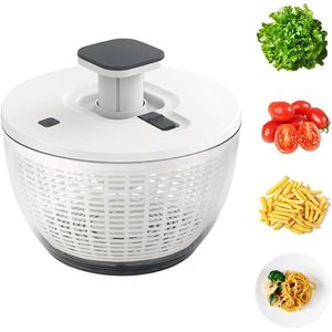Secador de Verduras para Ensaladas, Limpiador Manual de Plástico para Frutas, Verduras, Cebollas, Bayas, Utensilio de Cocina - Product Image 1
