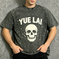 T-shirts pour hommes en coton 100% avec logo personnalisé, service OEM, style vintage délavé, coupe ample, tendance et décontractée pour l'été