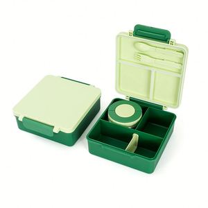 Kids Leakproof 4 Compartments Cute Bento Lunch <b>Box</b> with Soup Thermo for School Travel - Product Image 5