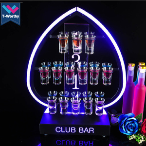 ที่มีสีสัน28ถ้วยจอบ LED ยิงแก้วแสดงผลสำหรับบาร์ไนท์คลับบริการวีไอพียิงอะคริลิยืนแสดงแก้ว - Product Image 4