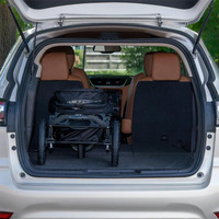 JXB Poussette Jogger pliable et facile à transporter avec freins de stationnement et panneaux respirants pour animaux de compagnie