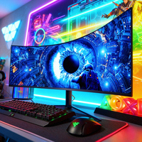 Moniteur de jeu incurvé 49 pouces 5K d'usine, 1 ms, 120 Hz, 165 Hz, 240 Hz, moniteur d'ordinateur avec taux de rafraîchissement élevé pour les joueurs, OEM et ODM