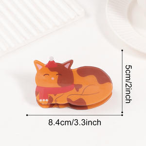 Pince à cheveux de Noël à l'herbe à chat avec flocon de neige et pince requin – Adorables accessoires de cheveux de vacances pour femmes - Product Image 2