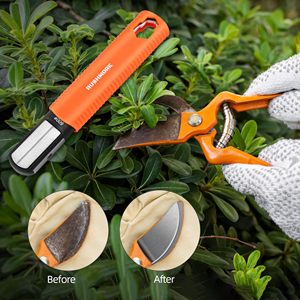 Aiguiseur de ciseaux de <span class=keywords><strong>jardin</strong></span> portable, aiguiseur double usage pour couteaux et ciseaux d'extérieur, grattoir de <span class=keywords><strong>jardin</strong></span>, aiguiseur de couteau rapide - Product Image 2