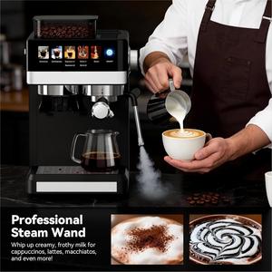 Machine à expresso avec moulin intégré, 20 bars, <span class=keywords><strong>cafetière</strong></span> tout-en-un avec mousseur à lait, fonction cold brew, 30 réglages de mouture - Product Image 5