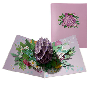 Tarjeta <span class=keywords><strong>de</strong></span> Felicitación Plegable Rectangular con Flores <span class=keywords><strong>de</strong></span> Hortensia 3D Pop-Up, Personalizada, <span class=keywords><strong>de</strong></span> Papel, <span class=keywords><strong>para</strong></span> Amigos, Superventas - Product Image 1