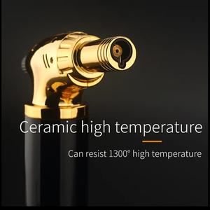 Encendedor de antorcha de alta calidad para cigarros Barbacoa Antorcha Encendedor Cocina Gas culinario Recargable Elegante y a prueba de viento Jet Flame - Product Image 5