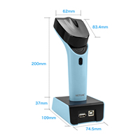 Escáner de Código de Barras Netum DS-7500, 1D 2D, Bluetooth, Manos Libres, Inalámbrico, 2.4G, para Supermercados, Sistema POS