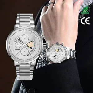 SINOBI Men's Watches S9829G Quartz Clock Fashion Chronograph Dress Watches Men Wrist Custom Logo Relojes Para Hombres