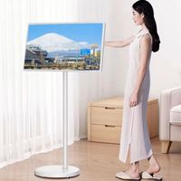 Neuer Tragbarer 27-Zoll LED Smart HDTV 1080p Full HD mit 10-Punkt-Touch Android 10 TV und Standfuß WLAN Weiß