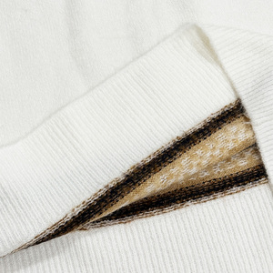 Suéter de punto con cuello redondo y lazo blanco para mujer, jersey grueso de invierno, serie The Ferri Island - Product Image 5