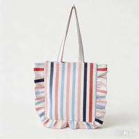 Sac à main tendance coréen et français pour filles, style printemps-été, à carreaux et rayures, en toile plissée, en satin et en polyester