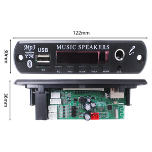 โมดูล MP3 แบบการ์ด 12V พร้อมบอร์ดถอดรหัสเสียง รองรับบลูทูธ USB TF วิทยุ FM และไมโครโฟน ฟังก์ชั่นนาฬิกา-รองรับไฟล์ <span class=keywords><strong>WAV</strong></span> - Product Image 6