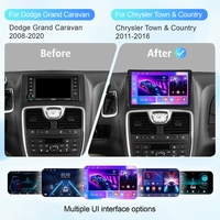 Écran IPS de voiture Android de 9 pouces avec Carplay et Bluetooth, remplacement pour Dodge Grand Caravan 2008-2020 et Chrysler Town & Country 2011-2016