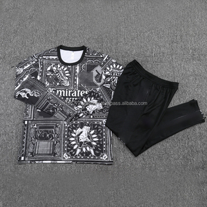 Conjunto de Traje de Entrenamiento de Fútbol de Manga Larga con Estampado y Media Cremallera, Transpirable, de Secado Rápido, con Logotipo de Club Personalizado, Ropa de Competición al por Mayor - Product Image 3