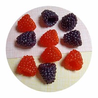 100pcs Simulation Mini Framboise Fruit Maison De Poupée Résine Ornement Meubles Maison Jardin Décor