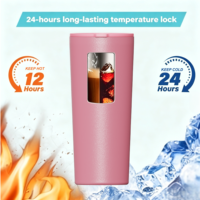 Gobelet isotherme de voyage en acier inoxydable de 22 oz avec couvercle coulissant, tasse à café à double paroi isolée pour les voyages en voiture